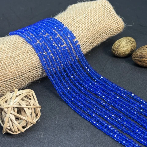 Хрусталь на нитці 4 мм (10*113 шт.), М031 синий