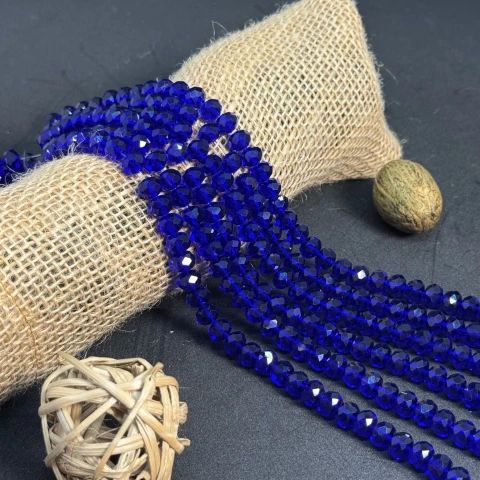 Хрусталь на нитці 8 мм (10*63 шт.), М033 електрик