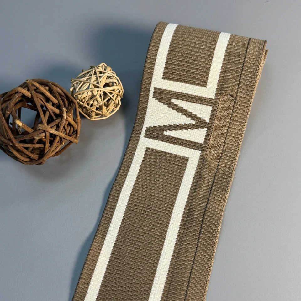 Пояс трикотажний довяз D#3 М (8.5см*90 см), світлий бежевий