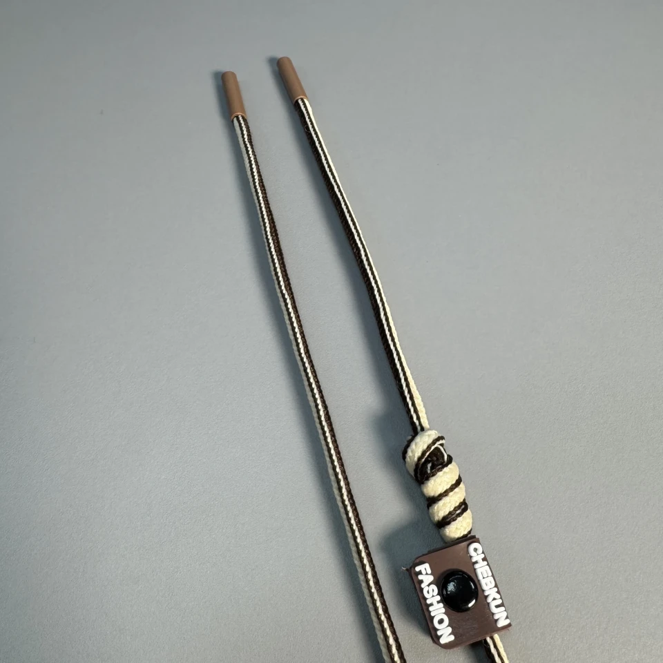 Шнурок в штани CHEBKUN (140 см), коричневий+бежевий