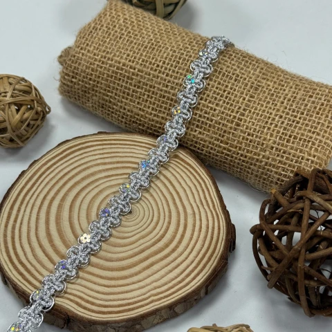 Тасьма люрекс 13-2258 (20 ярдів/18,28 м.), срібло