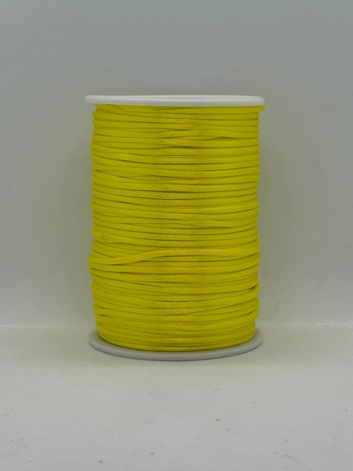 Шнур атласний корсетний 2.3 мм (100 ярдів/91,44 м.), 55 світлий жовтий