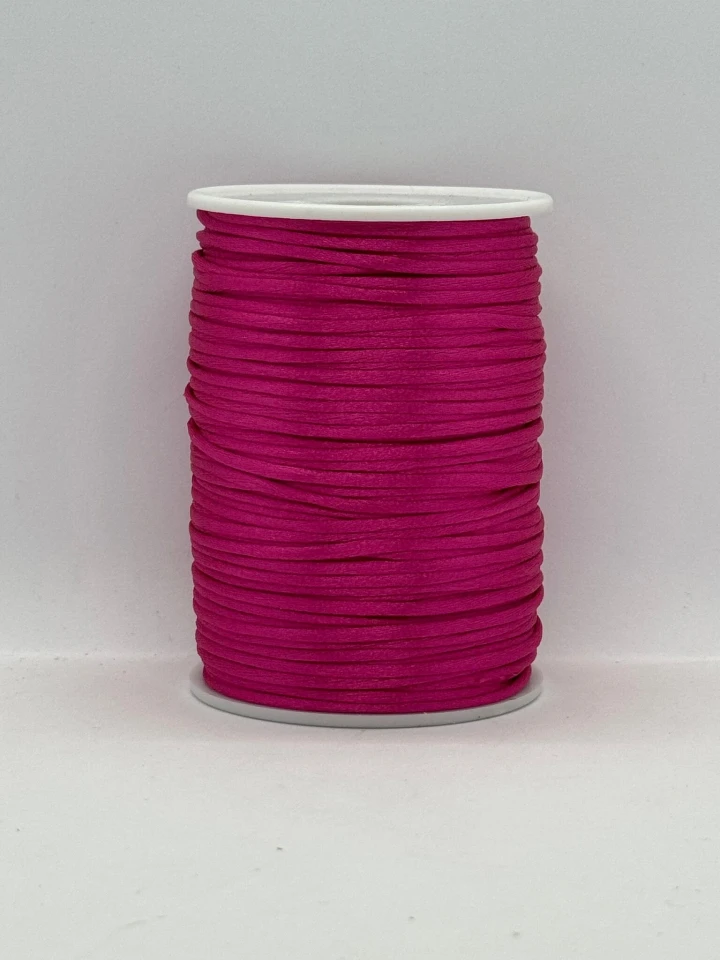 Шнур атласний корсетний 2.3 мм (100 ярдів/91,44 м.), 98  фуксія