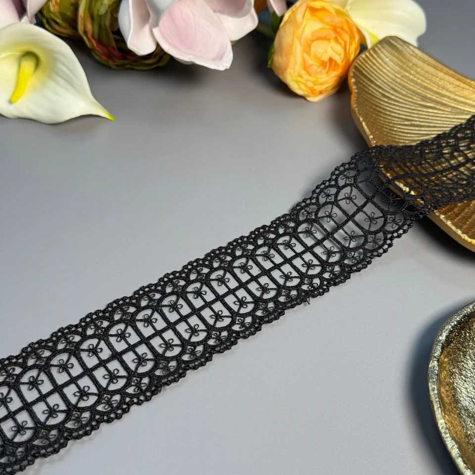 Кружево полиэстер ВВ103938 5 см.(15 ярдов/13.5 м.), черный