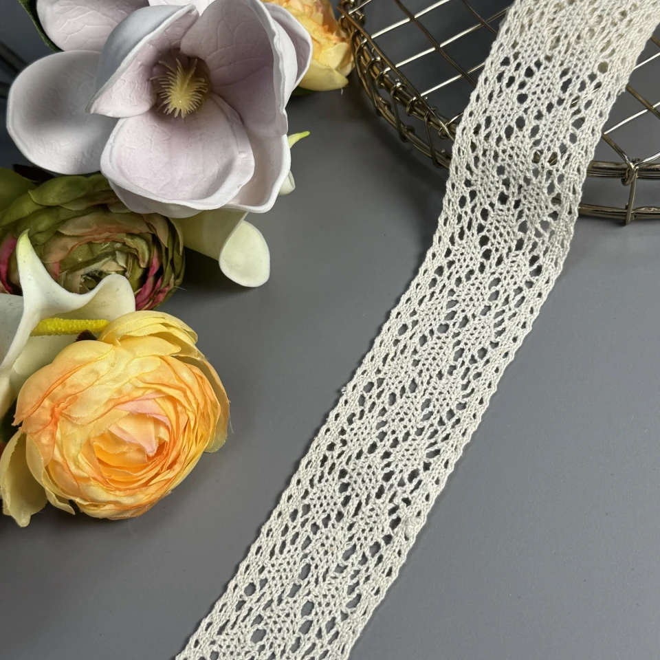 Мереживо макраме 8499 4,5 см (200 ярдів/182,8 м.), бежевий