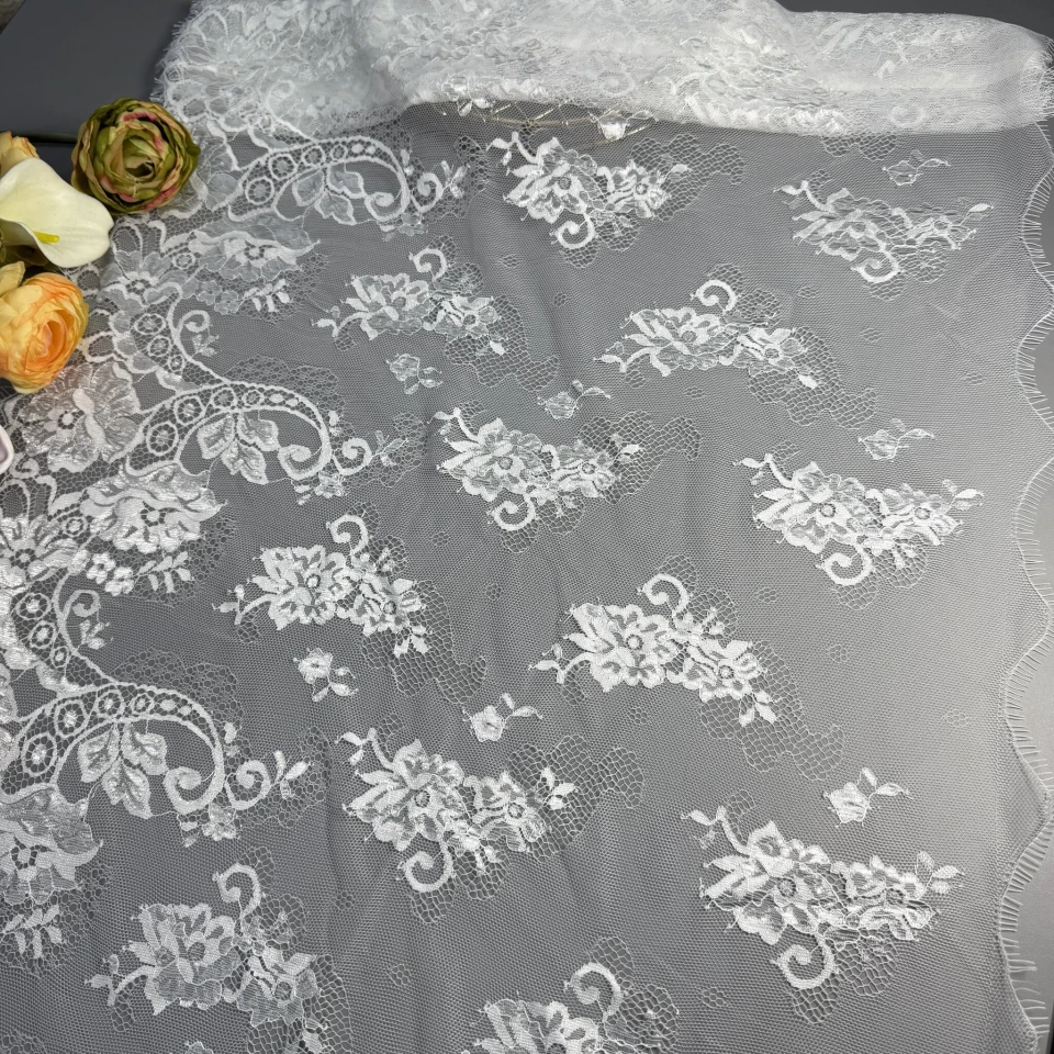 Мереживо французьке 60039 50 см. (10*3 м.), теплий білий