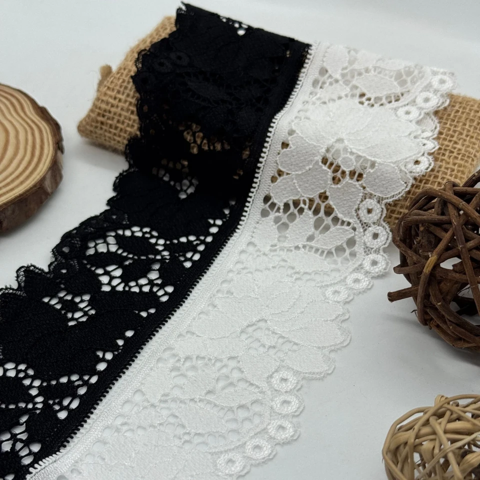 Мереживо стрейч 86066 (221 ярдів), чорний