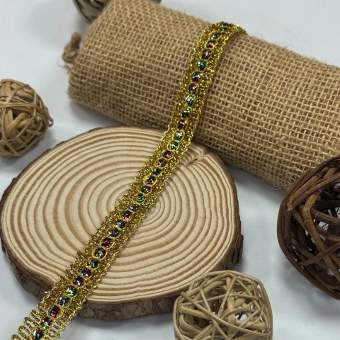 Тасьма люрекс 8093 (20 ярдів/18,28 м.), золото