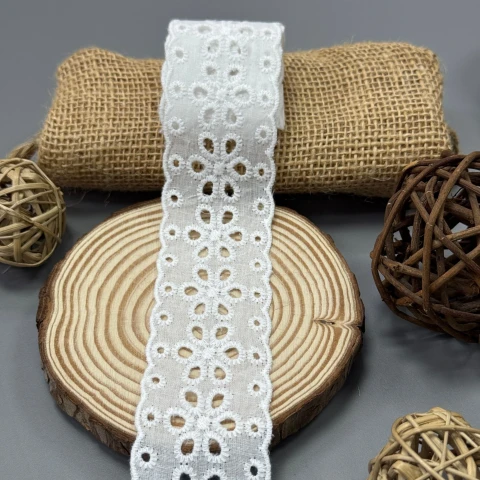 Мереживо прошва 6080 4,5 см.(30 ярдів/27,4 м.), Білий