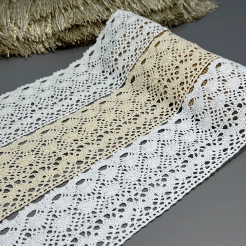 Мереживо макраме 7930 7,5 см.(50 ярдів/45,7 м), білий