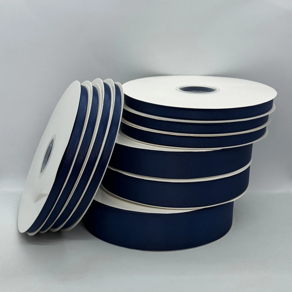 Стрічка репс 1 см (25*100 ярд/ 91 м.), 1038 темно синій