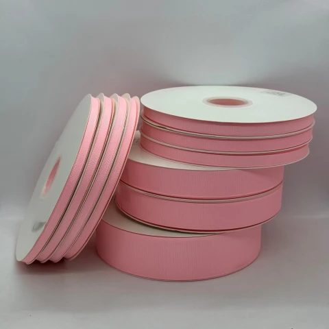 Стрічка репс 2,5 см (12*100 ярдів/91 м.), 1301 світло рожевий