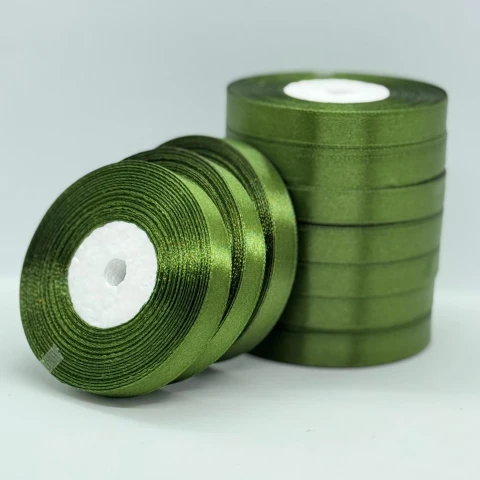 Стрічка атласна 1.2 см (10*36 ярдів), 112 горчичний