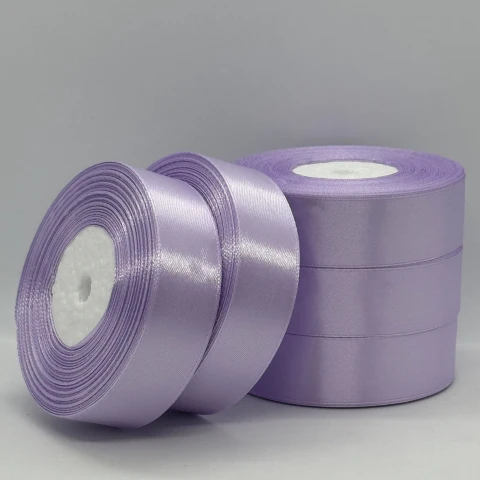 Стрічка атласна 2.5 см (5*36 ярдів), 141 бузковий