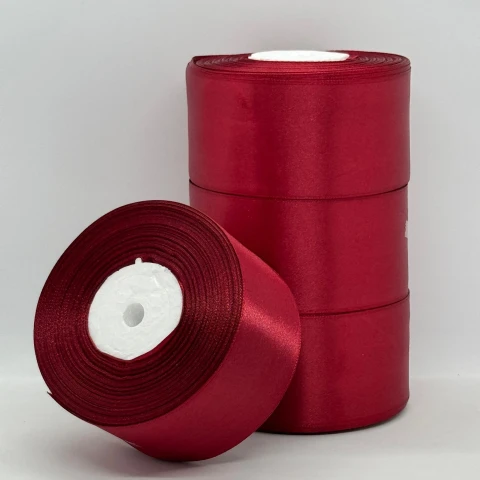 Лента атласная 5 см (4*36 ярдов), 48 карминовый