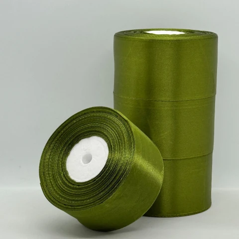 Лента атласная 5 см (4*36 ярдов), 61 зелёный папоротник