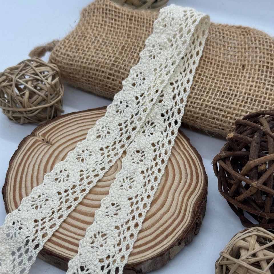 Мереживо макраме 6027 2,5 см(150 ярдів/137,1 м.), молочний