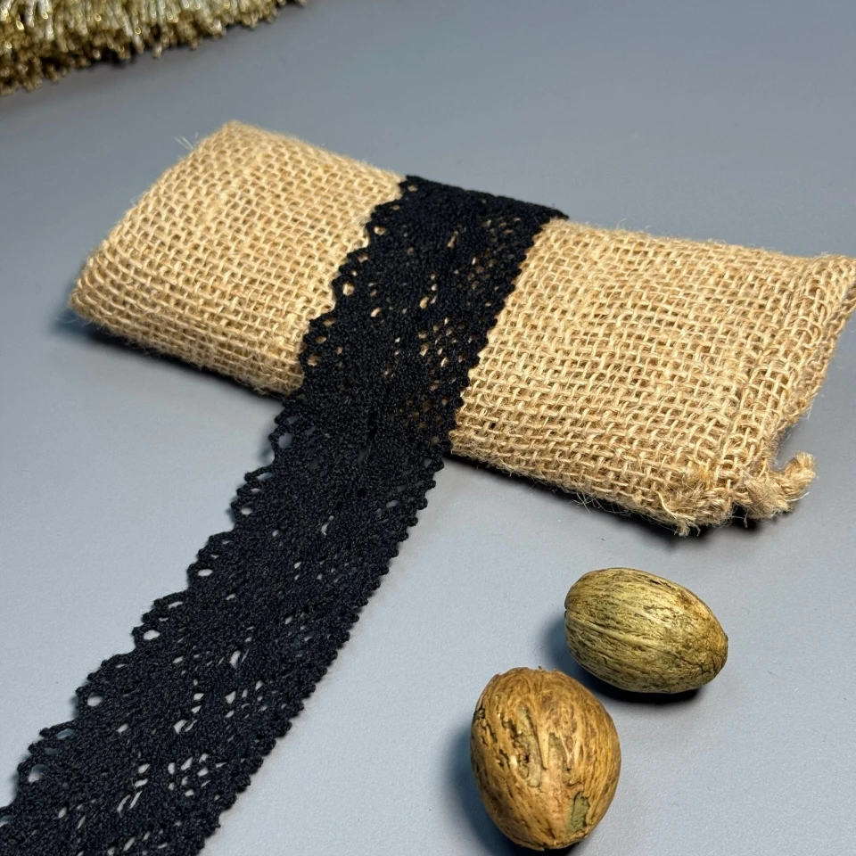 Мереживо макраме А 6474 4 см.(100 ярдів/91,4 м.), чорний