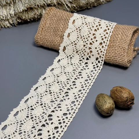 Мереживо макраме 7930 7,5 см.(50 ярдів/45,7 м), бежевий