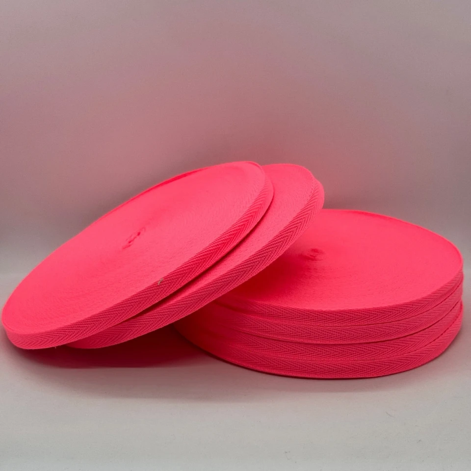 Стрічка кіпер 1 см (40) (40м.), 2033 неон рожевий