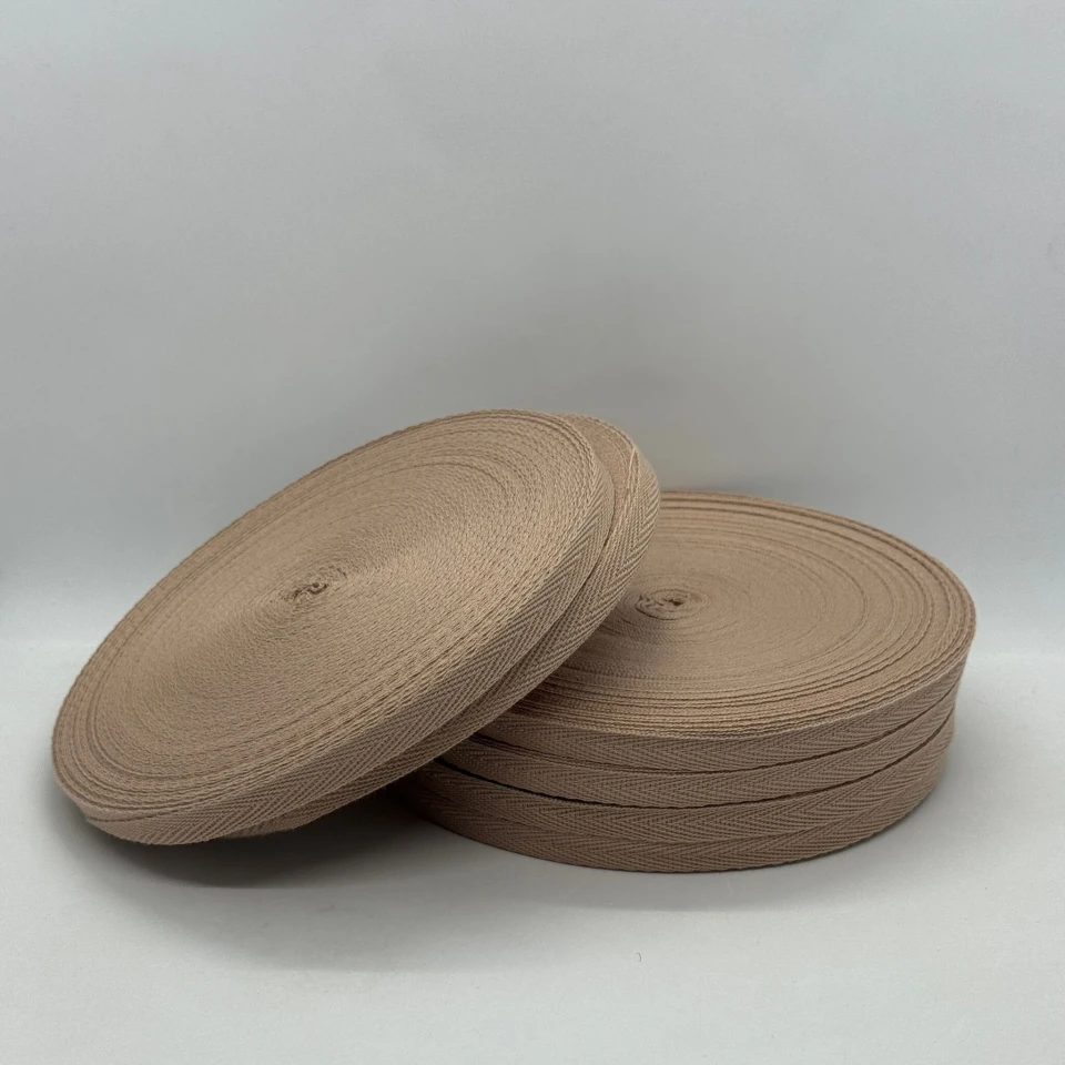 Стрічка кіпер 1 см (40) (40м.), 2182 золото+бежевий