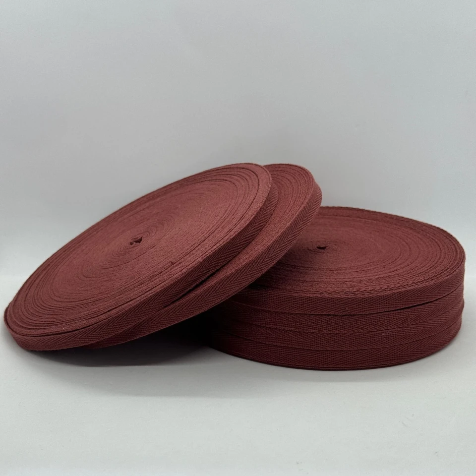 Стрічка кіпер 1 см (40) (40м.), 2374 світлий бордовий