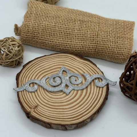 Аплікація клейова люрекс 2379 (20 шт.), срібло