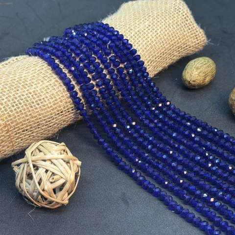 Хрусталь на нитці 6 мм (10*83 шт.), М033 електрик