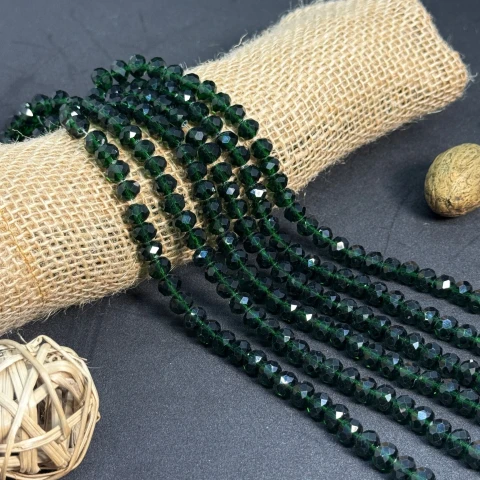 Хрусталь на нитці 8 мм (10*63 шт.), М002 чорний