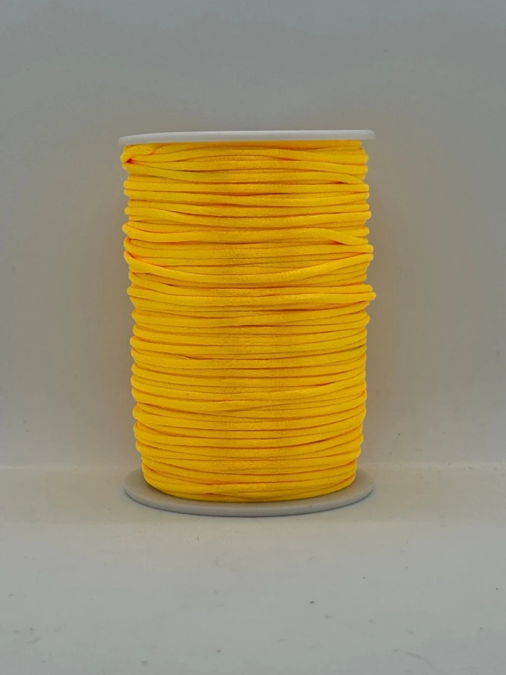 Шнур атласний корсетний 2.3 мм (100 ярдів/91,44 м.), 56 жовтий