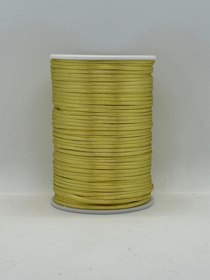 Шнур атласний корсетний 2.3 мм (100 ярдів/91,44 м.), 75 золотий