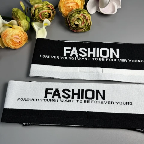 Пояс трикотажний довяз FASHION (8.5 см*90 см), чорний
