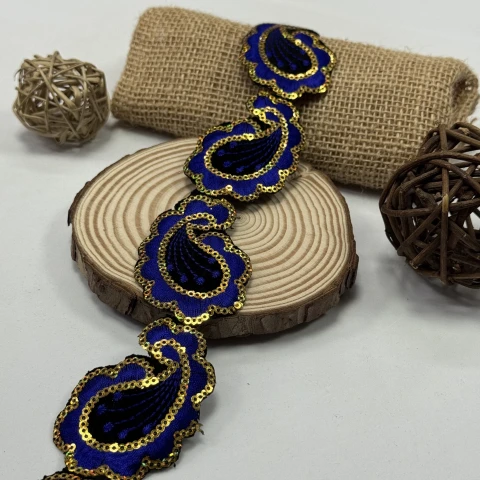 Тасьма клейова люрекс 7107 (4.8 м), синій