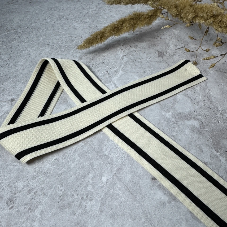 Лампас трикотажний Спорт 4 см (45 м), D:3 білий