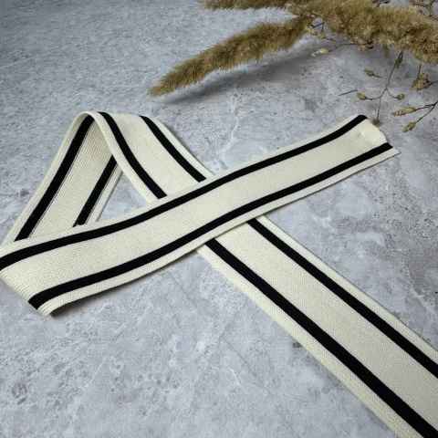 Лампас трикотажний Спорт 4 см (45 м), D:3 білий