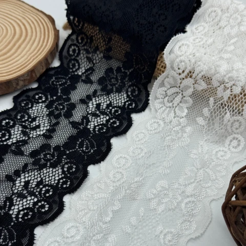 Мереживо стрейч B85023 (281 ярдів), чорний