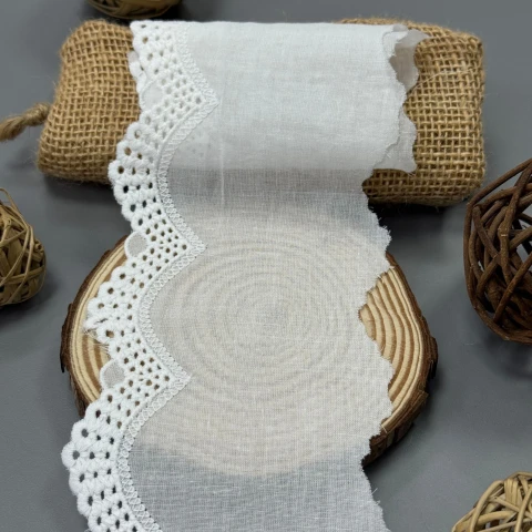 Мереживо прошва 6100 10 см.(160 ярдів/146,3 м.), Білий