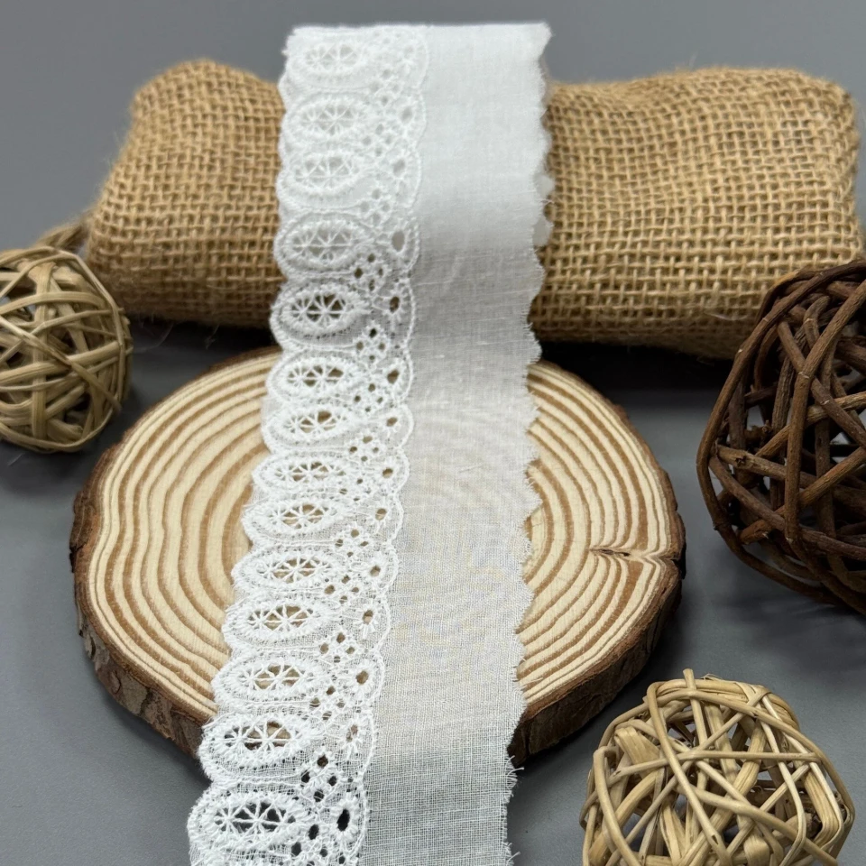 Мереживо прошва 8085 5,5 см.(30 ярдів/27,4 м.), Білий