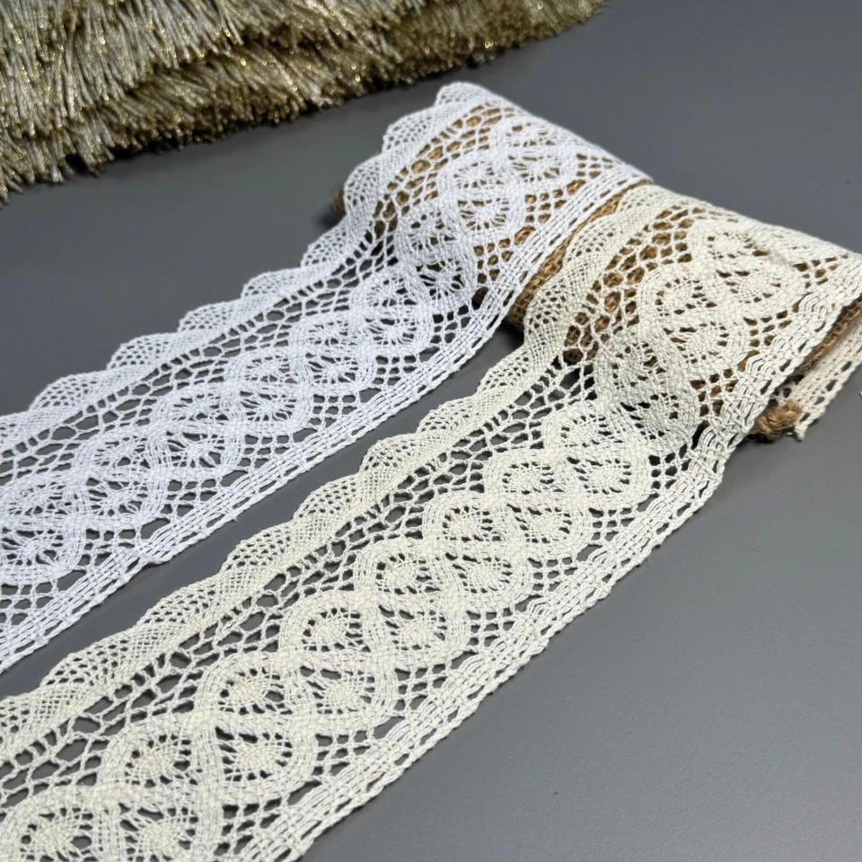 Мереживо макраме 12-4 8 см.(100 ярдів/91,4 м.), білий