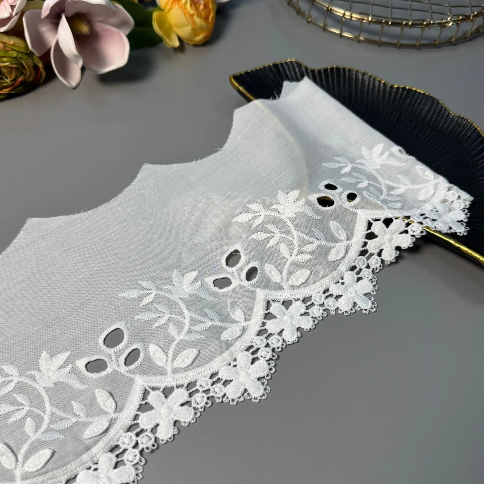 3D Мереживо прошва 0320801 17 см.(46 ярдів/42,06 м.), натуральний