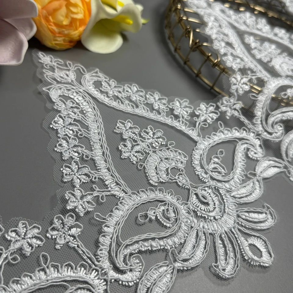 Мережево з кордовую ниткою Т600014 22 см. (16 ярдів/14.6 м.), білий