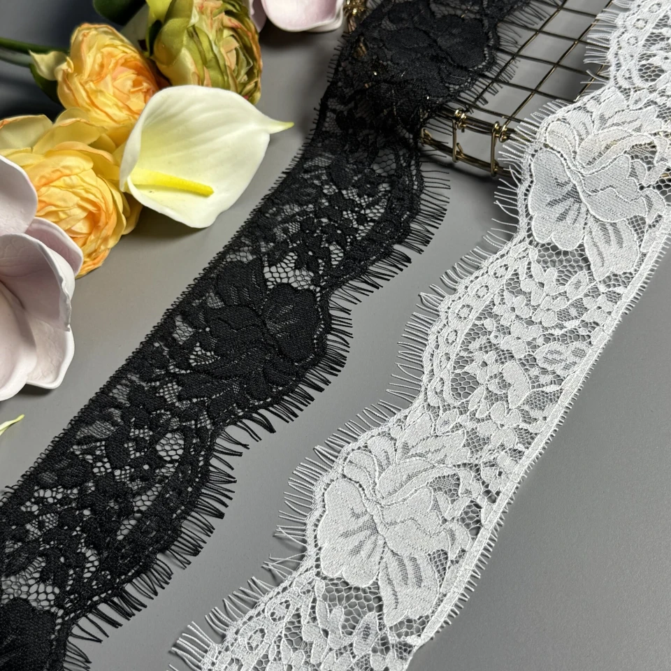 Мереживо французьке J73097 7 см. (20*3 м.), теплий білий