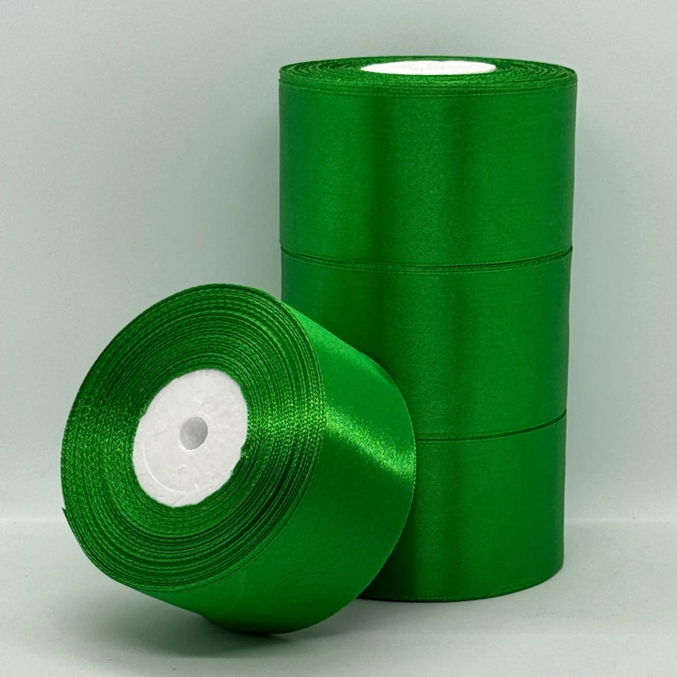 Стрічка атласна 5 см (4*36 ярдів), 19 зелений