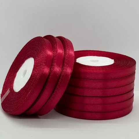 Стрічка атласна 0.6 см (10*36 ярдів), 166 стигла вишня