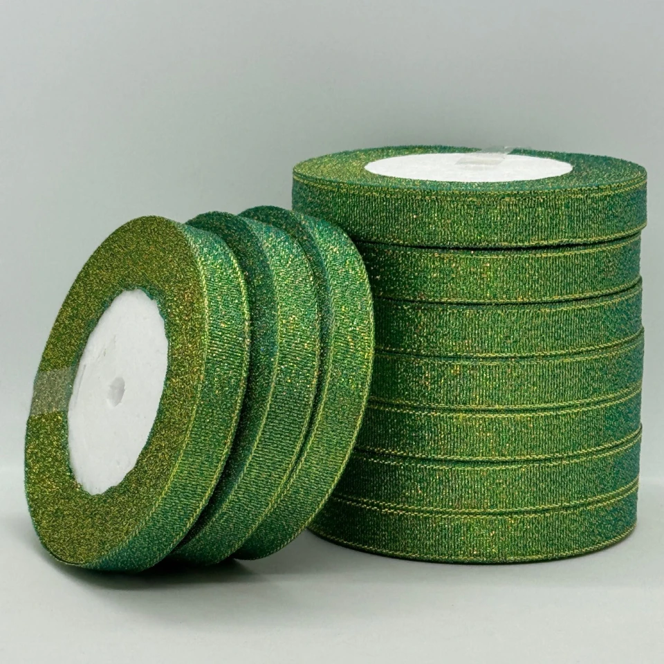 Тасьма парчева 1,2 см (10*25 ярдів/22,75 м.), 47 бірюза + золото