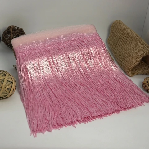 Бахрома танцювальна з паєткою 20 см (10 ярдів/9,14 м.), 24 рожевий