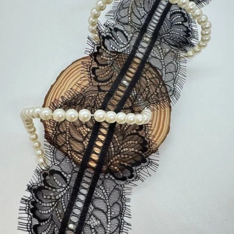 Мереживо французьке J73088 10 см. (10*3 м.), чорний