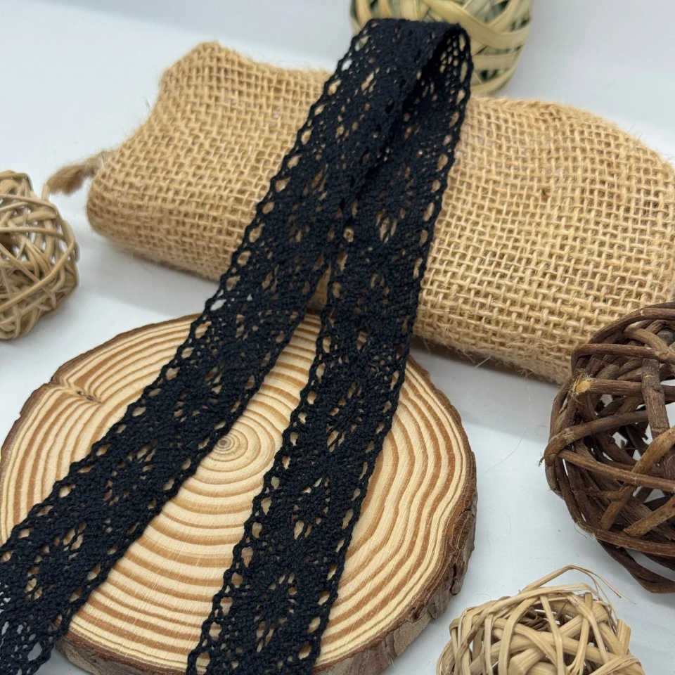 Макраме кружево 5106 2,5 см (300 ярдов/274,3 м.), черный