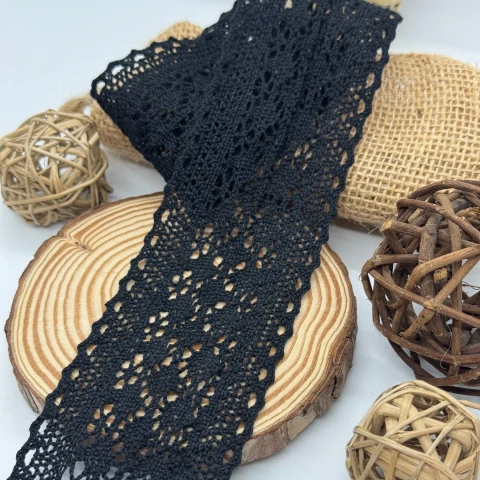 Мереживо макраме 5301 6 см.(100 ярдів/91,4 м), чорний
