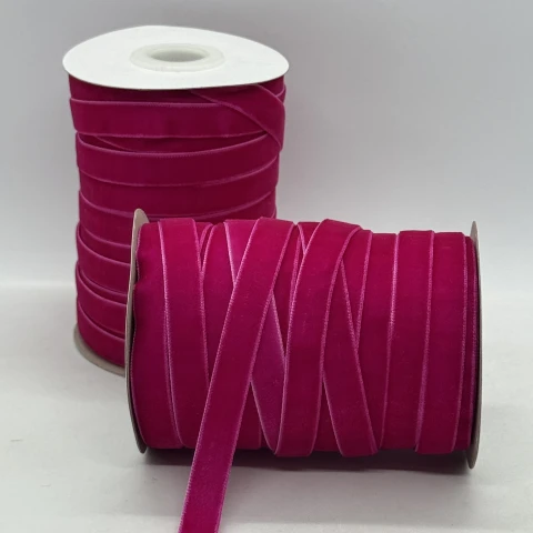 Стрічка оксамит 1 см (25 ярдів/22,75 м.), 29 темний малиновий
